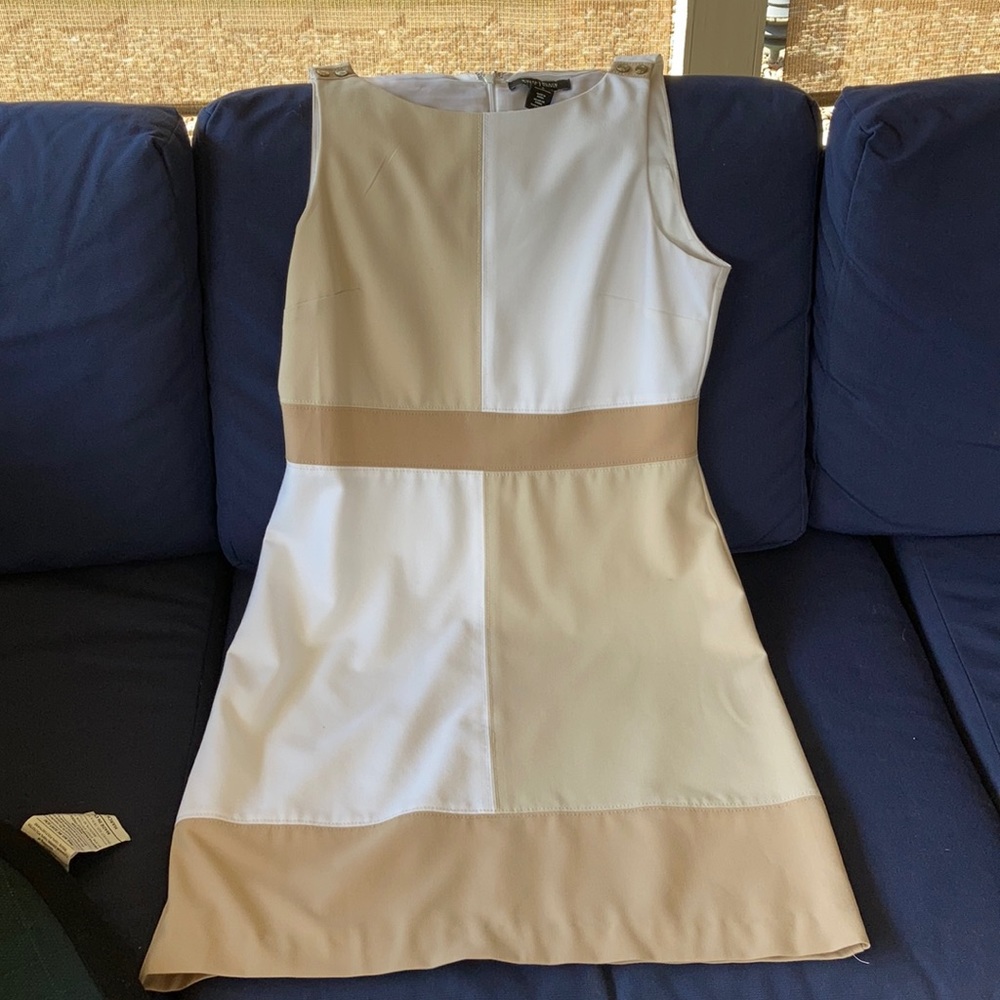 WHBM Color block linen dress